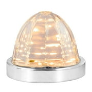 GG Grand General 81941 SE33Amber/Clear Classic Watermelon Surface Mount 18 LED Turn/Marker Light with Stainless Steel Bezel