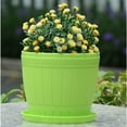 Travelwant Plastic Planters with Saucer Plant Pots with Multiple