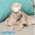 thumbnail image 2 of Kids Preferred Carter's Sloth Plush Stuffed Animal Snuggler Security Blanket, 2 of 5