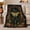 Moonlit Moth Floral Arch, variant on Celestial Sun Moon Floral Wreath decorative motif Mystical, Peaceful Celestial Art Scene, Warm Flannel Blanket for Sunroom and Reading Nook, Celestial Art Lovers Thanksgiving Gift, Fantasy Home Decor