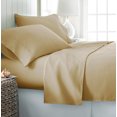 thumbnail image 2 of 4-PC Gold Full Eco-Friendly Premium Bed Sheet Set, Deep Pocket and Ultra Soft Solid Sheets Made of Viscose from Natural Bamboo, 2 of 3