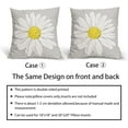 thumbnail image 5 of Daisy Flower Gray Pillow Covers 20x20 Inch White Petal Floral Bloom Decorative Pillow Cases Spring Summer Seasonal Square Cushion Covers Farmhouse Home Decor for Porch Couch Outdoor Set of 2, 5 of 6