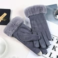 thumbnail image 3 of GPOECD Women's Winter Gloves Thermal Thick Warm Windproof Cold Weather Gloves for Outdoor Activities Z10082-Grey,One Size, 3 of 8