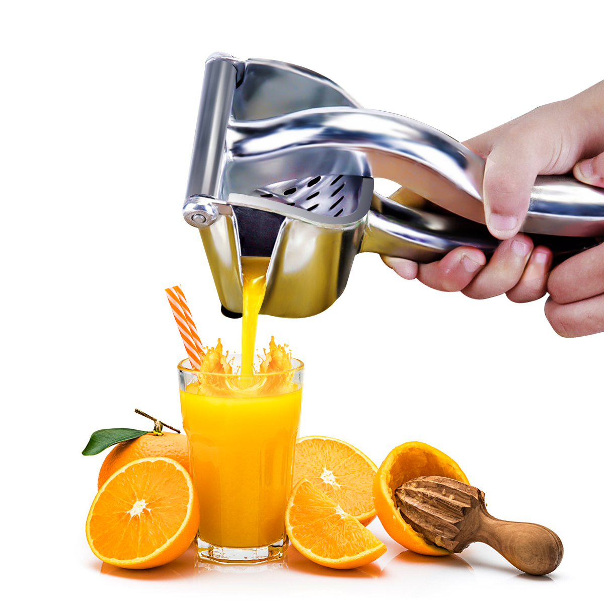 Lemon Juicer, Orange Squeezer,Aluminium Alloy Portable Manual Fruit Juicer Lemon Orange Squeezer