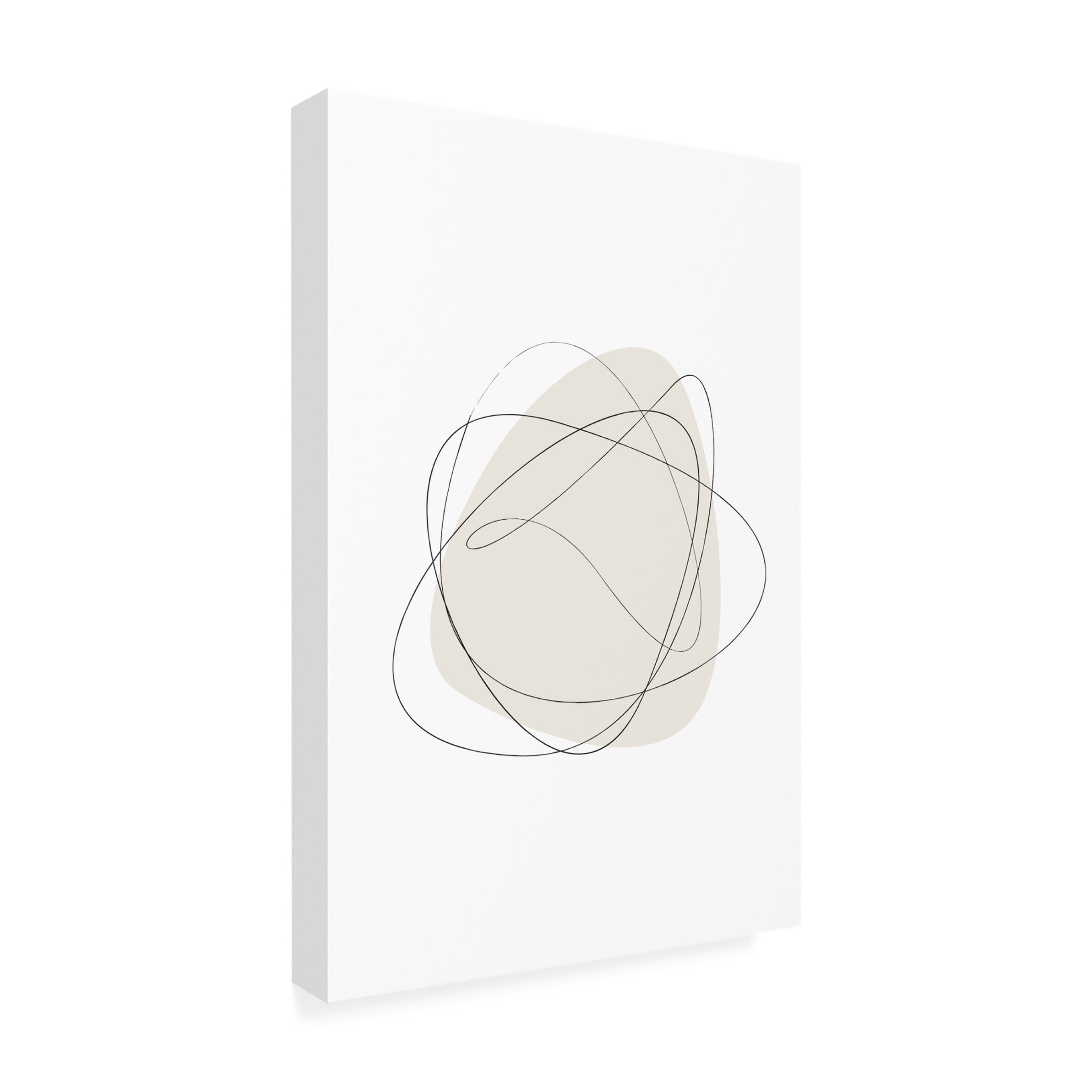 Trademark Fine Art Oju Design Beige Circles Canvas Wall Art