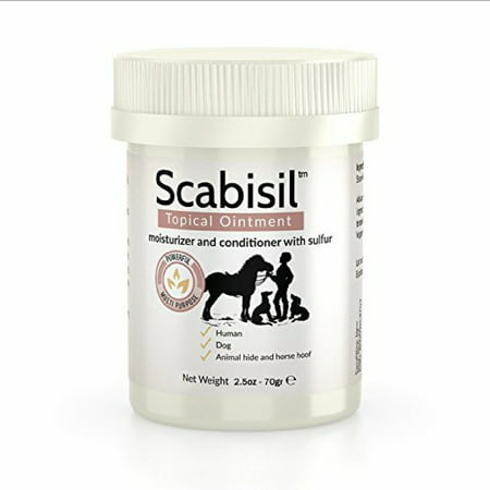 Scabisil 10% Sulfur Ointment 2.5 oz - Natural Relief from: Skin Mites, Insect Bites, Fungus, Itchy Skin, Demodex, Dermatitis, Acne, Tinea Versicolor, Animal Scab. (Best Treatment For Itchy Rash)