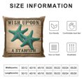 thumbnail image 5 of PIKWEEK Summer Ocean Theme Throw Pillow Covers Wood Grain Starfish Hippocampus Seashells with Quotes Nautical &amp; Coastal Decorative Pillowcases Beach House Decor  Multiple specifications, 5 of 5