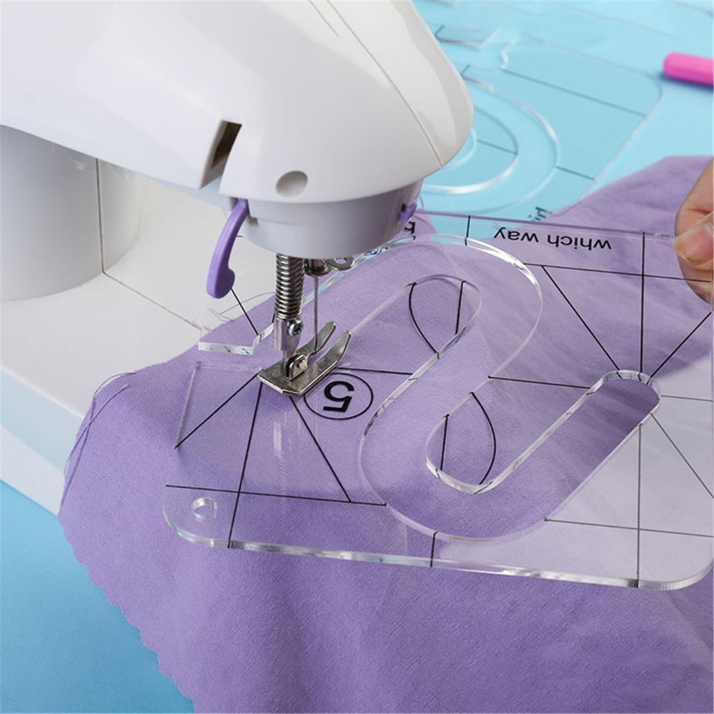 15 Pcs Frees Motion Quilting Template Ruler Sewing Ruler Acrylic Quilting Ruler