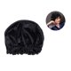 thumbnail image 4 of Sombrero doble de seda con capucha para dormir de raso gorro de dormir Capucha para la noche Sombrero de dormir (Negro), 4 of 6