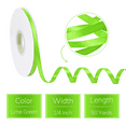thumbnail image 7 of LEEQE Ribbon Double Face Satin Fluorescent Green 1/4 Inch x 50 Yards, 7 of 7
