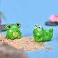 thumbnail image 6 of Visland 6PCS Resin Mini Frogs Green Frog Miniature Figurines Fairy Garden Miniature Moss Landscape DIY Terrarium Crafts Ornament Accessories for Home Décor, 6 of 8