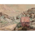 thumbnail image 2 of Emile Bernard 24x19 Gold Ornate Framed and Double Matted Museum Art Print Titled - Red Cabin on a Hillside, 2 of 4