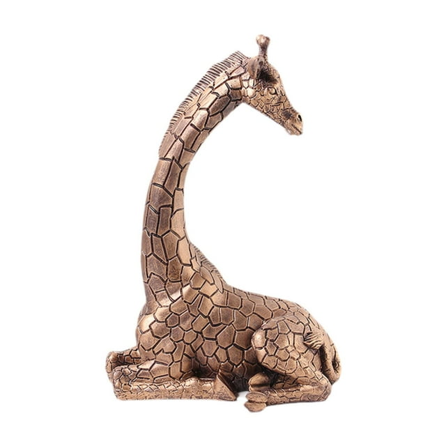 jifeng Giraffe Statue Birthday Gift Crafts Resin Figurine for Desk Bookshelf Office