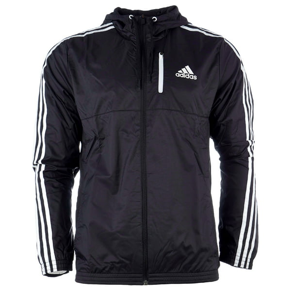Adidas - Adidas Essential Woven Hooded Fleece Training Jacket - Mens ...
