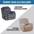 thumbnail image 3 of Super Stretch Recliner Couch Covers Chair Cover Form Fitted Non Slip Reclining Slipcovers for Standard Large Recliner, Soft Thick, 3 of 7