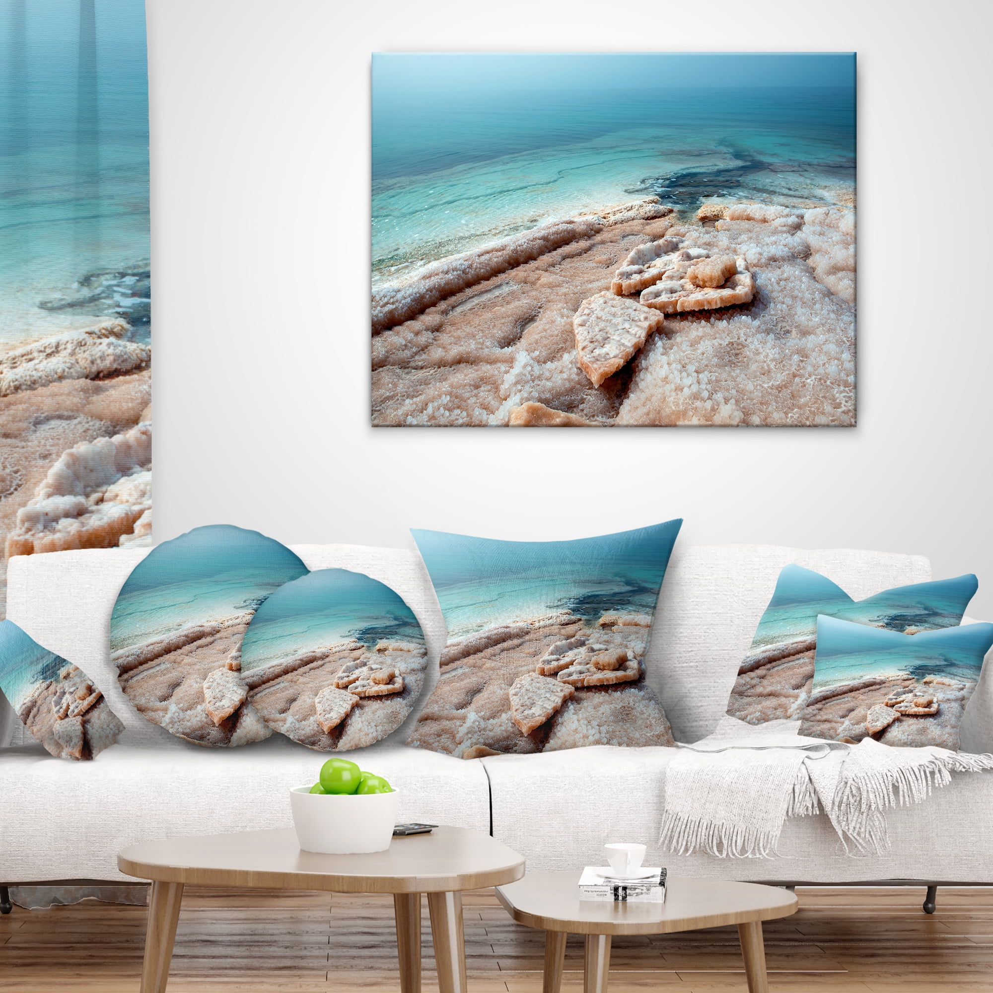 Designart 12" x 20" Multi-color Polyester Throw Pillow