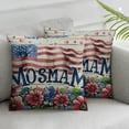thumbnail image 3 of nygtbtfer Pillow American Flag Flowers Floral Throw Pillow Covers Cushion Case Pillowcase Decorations for Sofa Couch White, 3 of 7