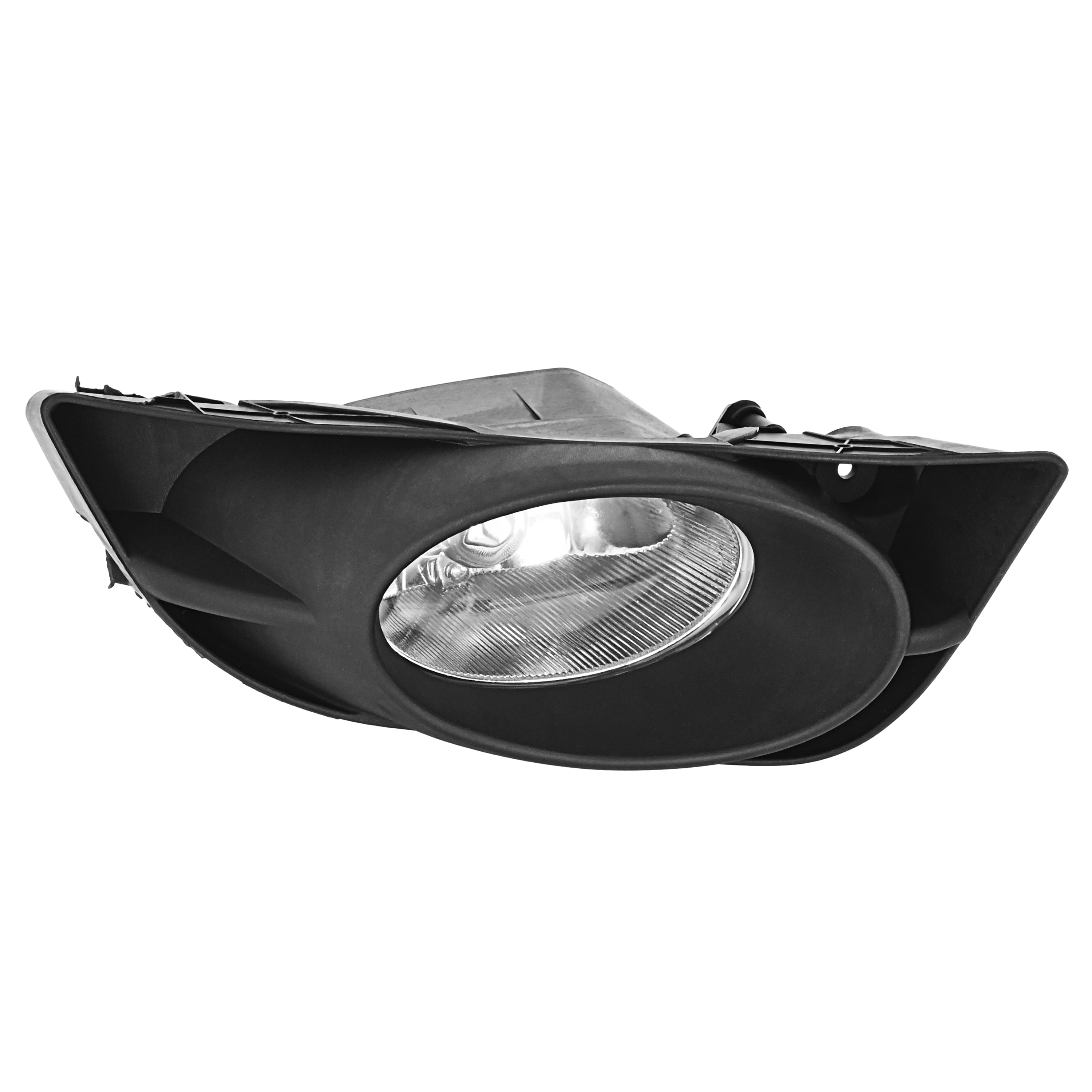 Kojem Right Fog Light w/Fog Light Bezel for 2009-2011 Honda Fit Replacement for HO2592122 33951-TK6-305 Fog Lamp Assembly w/Bulbs Clear Lens Black Bezel Passenger Side