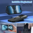thumbnail image 3 of CASEFIV for iPhone 16 Pro Max Case,Compatible with MagSafe,with Magnetic Invisible StandShockproof Slim Translucent Case with 2 Screen Protector + 2 Lens Protector,Black, 3 of 8