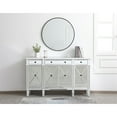 thumbnail image 2 of 60 inch mirrored credenza in antique white, 2 of 10
