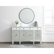 60 inch mirrored credenza in antique white