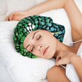 thumbnail image 6 of Kdxio Green Disco Lights Pattern Satin Bonnet Silk Bonnet Hair Bonnet for Sleeping Hair Bonnets for Women Curly Natural Hair, 6 of 6