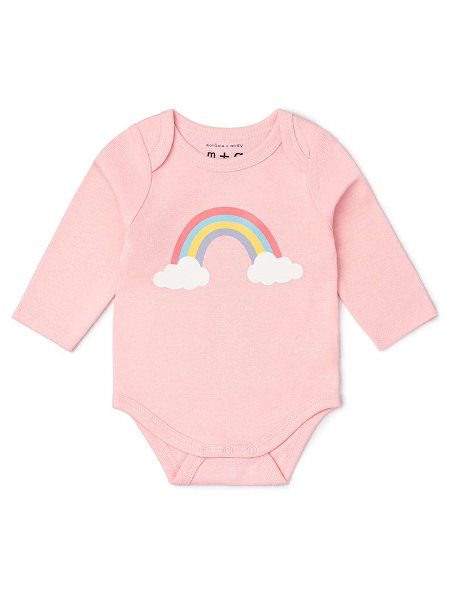 M+A by Monica + Andy Organic Cotton Gender Neutral First Moves Bodysuit + Groove Pant Set, Sizes Newborn -24 Months