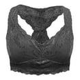 thumbnail image 7 of huanledash Women Bra Wire Free High Elasticity V Neck Multiple Color Optional Crop Top Vest Lace Bralette for Daily Wear, 7 of 7