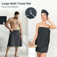 thumbnail image 7 of Bath Towels Set of 4, Large 28"x 55" Bath Towels Highly Absorbent & Quick Dry, 100% Microfiber Bath Sheets, Soft Towels for Bathroom Spa Hotel Gym, Black, 7 of 7