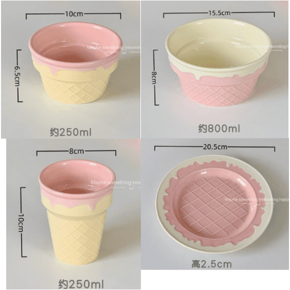 Korean tableware set, exquisite and lovely tableware set is suitable for families, parties and gifts.