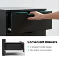thumbnail image 4 of STARY Mobile File Cabinet for Home Office, 3-Drawer Wooden File Cabinet, Perfect for Under Desk Storage, Black, Non-Assembled, 4 of 9