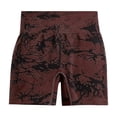 thumbnail image 4 of Womens Yoga Shorts High Waist Lifting Tummy Control Stretchy Slim Fit Solid Print Gym Shorts for Workout Wear Coffee S, 4 of 4