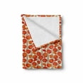thumbnail image 2 of Floral Soft Flannel Fleece Throw Blanket, Art Nouveau Style Poppy Flowers Retro Spring Summer Garden Foliage Petals, Cozy Plush for Indoor and Outdoor Use, 60" x 80", Orange and Ivory, by Ambesonne, 2 of 6