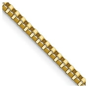 Stainless Steel Ip Gold Plated Polished Fancy Lobster Closure 2.4mm 22inch Box Chain Necklace 22 Inch Chain-Necklace for