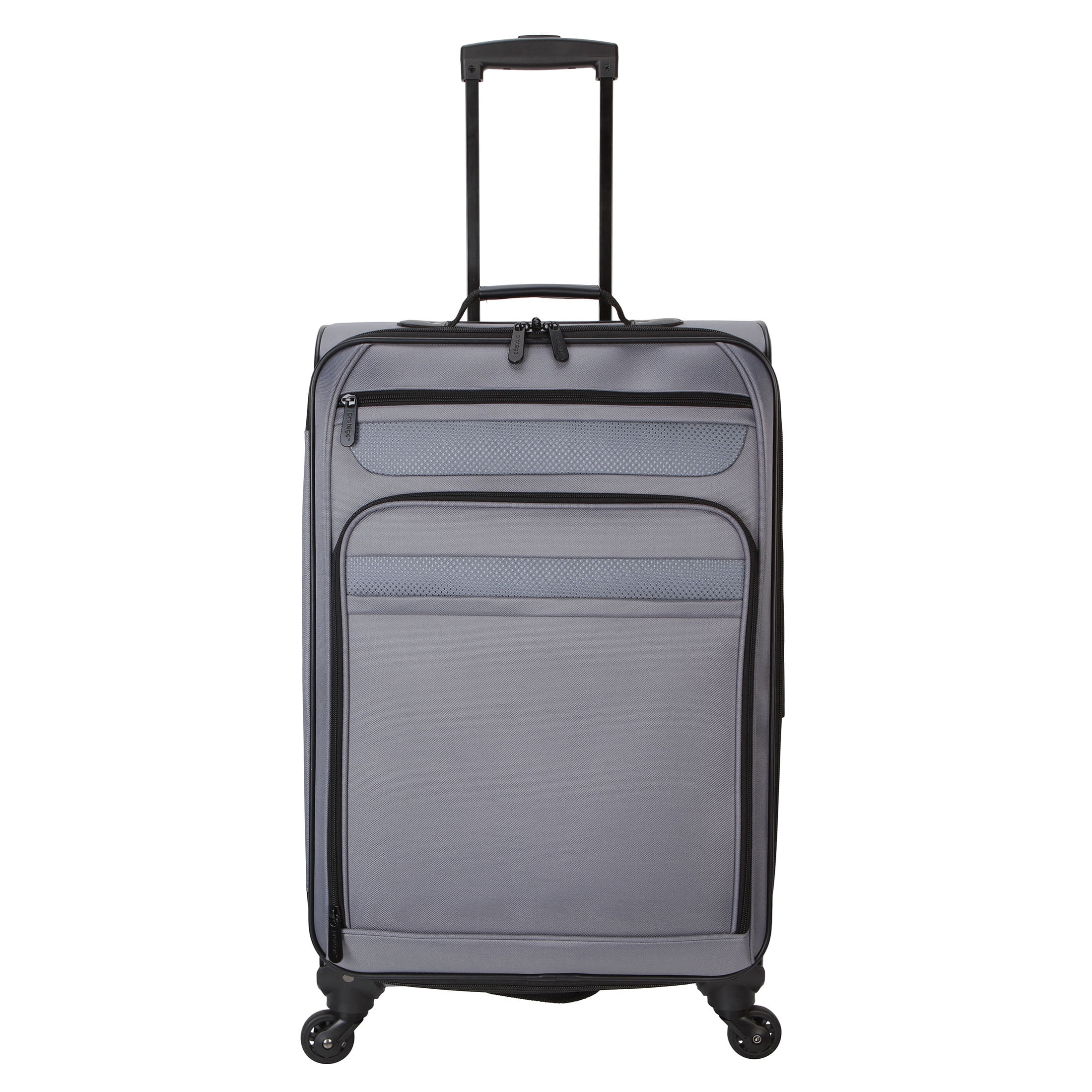 Protege 3-Piece Softside Luggage Travel Set, Includes Medium Checked Luggage, Carry On Duffel and Boarding Tote, Soothing Gray