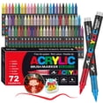 thumbnail image 1 of Marcadores de pintura acrílica Amamao 72 colores para múltiples superficies, 1 of 9