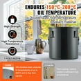 thumbnail image 3 of VEVOR Fryer Grease Bucket, 10 Gal Oil Disposal Caddy Stainless Steel Fryer Oil Bucket Rust-Proof Coating, Oil Transport Container with Lid, Lock Clips, Filter Bag for Hot Cooking Oil Filtering, Black, 3 of 9