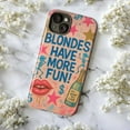 thumbnail image 5 of Blondes Have More Fun Phone Case, Retro Pop Art Grunge Aesthetic Protective Cover, Fun Bold Statement iPhone Case 17 16 15 14 13 12 11 Plus Pro Max Mini, 5 of 6