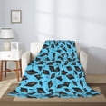 thumbnail image 2 of Rateoe Graduation Hats2 Pattern Flannel Throw Blanket, Ultra-soft Blanket for Bed, Couch, Car, Hypoallergenic Anti-pilling blanket-60"x50"(Vertical), 2 of 6
