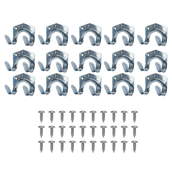 Tool Hanger Hook Set for Garden Wall Mount Garage Hook with 30 Screws and 1 Tool