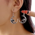 thumbnail image 6 of Yoyauz Acrylic Halloween Earrings Silver Black Skull Pendant Women's Earrings Fun Cute Ghost Halloween Holiday Costume Jewelry, 6 of 6