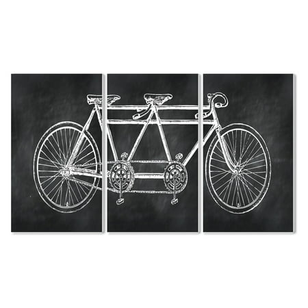 The Stupell Home Decor Collection Tandem Bicycle Wall Plaque Set The Stupell Home Decor Collection Tandem Bicycle Wall Plaque Set Of 3