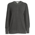 thumbnail image 4 of Time and Tru Women's Waffle Pullover Top, 4 of 5