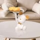 thumbnail image 4 of Bandeja de almacenamiento con forma de oso de resina, bandeja para servir, estatua de animal, decoración del hogar Blanco, 4 of 8