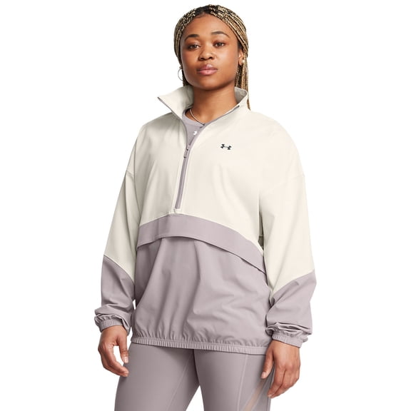 Women's Under Armour Rival Anorak Jacket Color: Summit White Size: SMALL