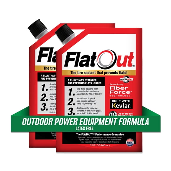 Sellador de neumáticos FlatOut Outdoor Formula Kevlar 946 ml, paquete de 2