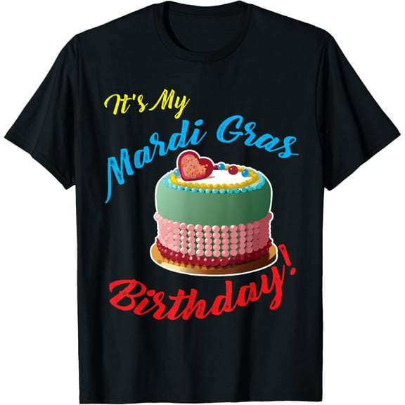 Mardi Gras Birthday New Orleans Party Beads Bourbon Street T-Shirt TShirt