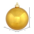 thumbnail image 2 of Vickerman 3" Antique Gold Shiny Ball Ornament, 12 per Bag, 2 of 5
