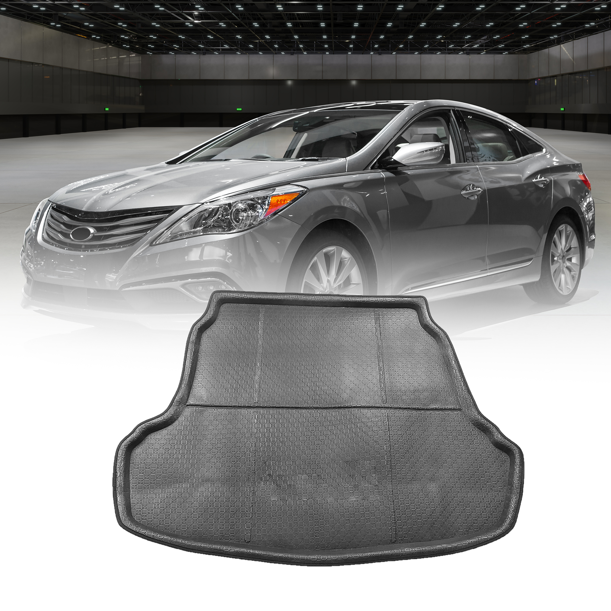 Unique Bargains Car Rear Trunk Liner Cargo Mat Floor Tray for Hyundai Sonata Plastic