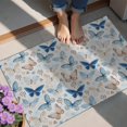 thumbnail image 4 of White Butterfly Flower Pattern Door Rugs,Washable Non Slip Door Mats Indoor,Decorative Door Mats,Entry Mat Indoor for Entrance,Bedroom,Kitchen,Bathroom,20"x32", 4 of 6